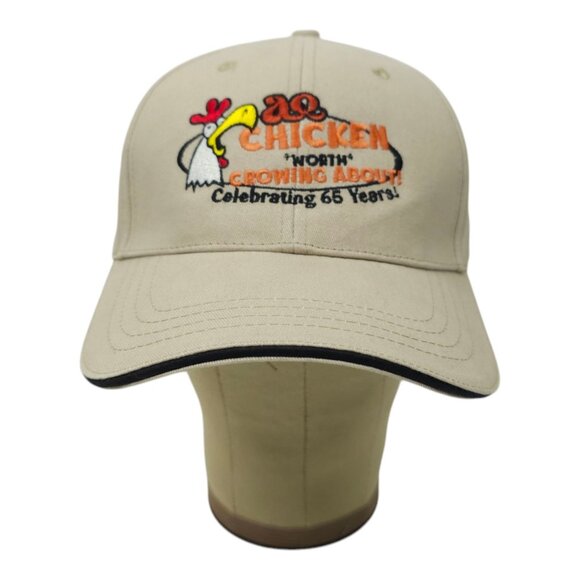 Chicken Worth Crowing About Embroidered Tuck Strap Cap Trucker Baseball Hat - Picture 9 of 13